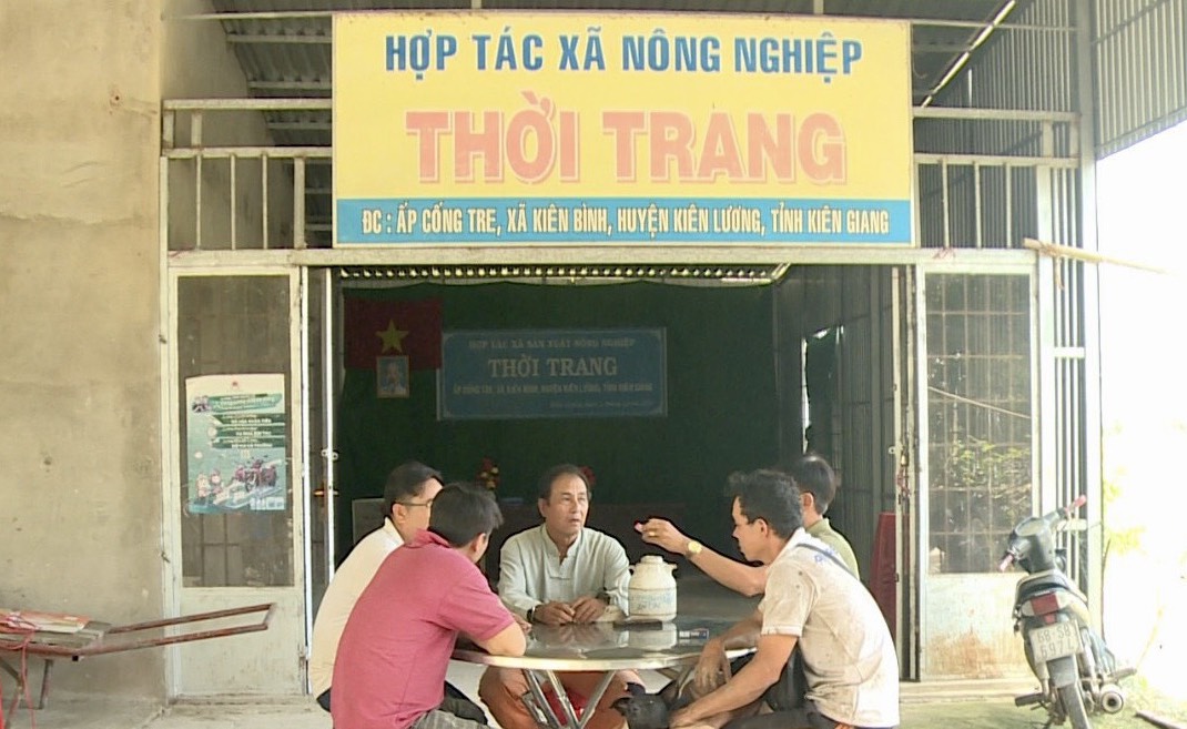 Xã viên HTX Nông nghiệp Thời Trang ứng dụng cơ giới hóa trong canh tác.