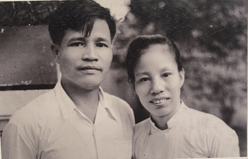 Vợ chồng Đại tướng Nguyễn Chí Thanh, Nguyễn Thị Cúc tại Hà Nội, năm 1957. Ảnh TL